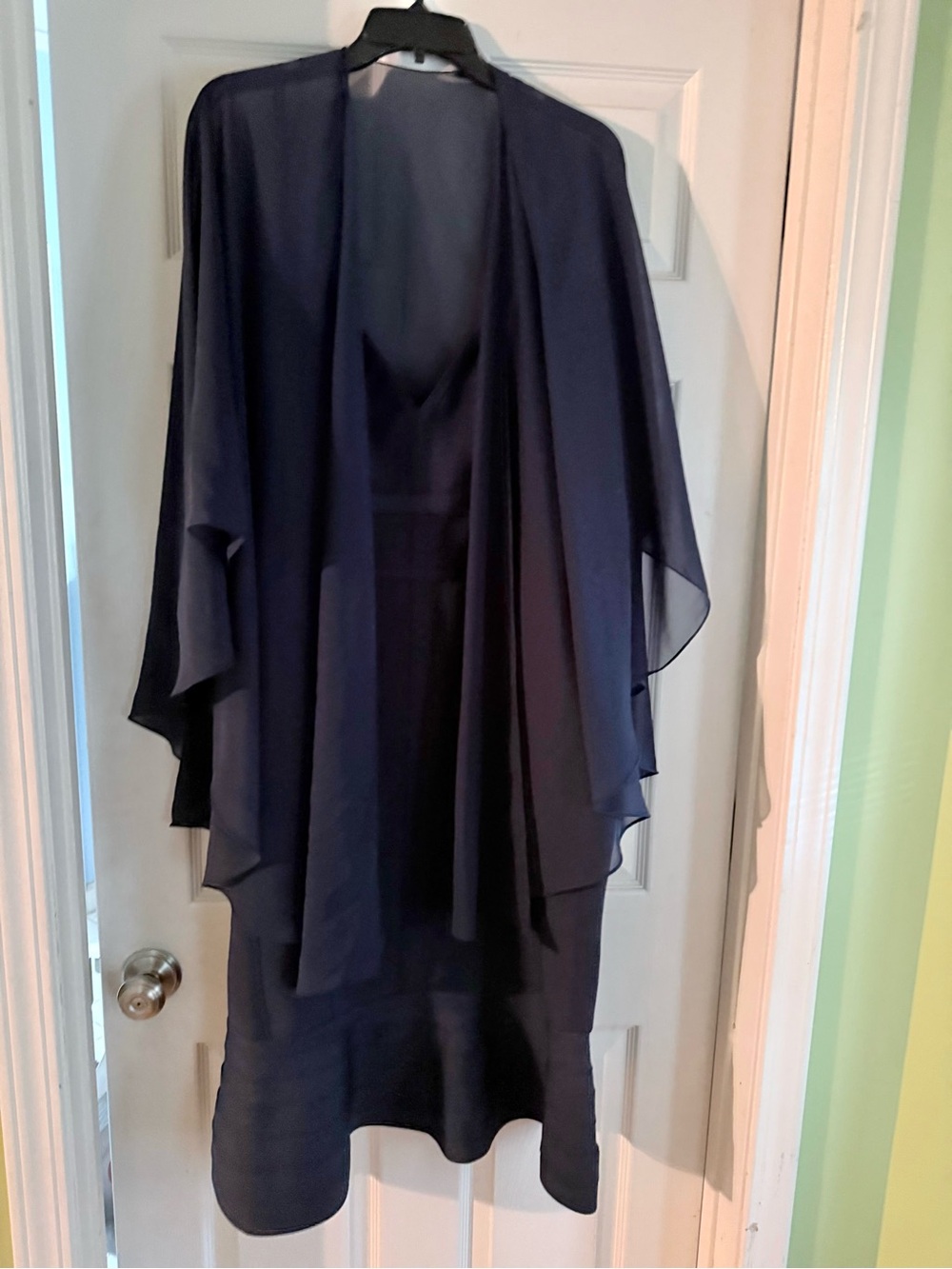 Venus Blue Bodycon Dress with Matching Shawl – (Size 1X) NWT